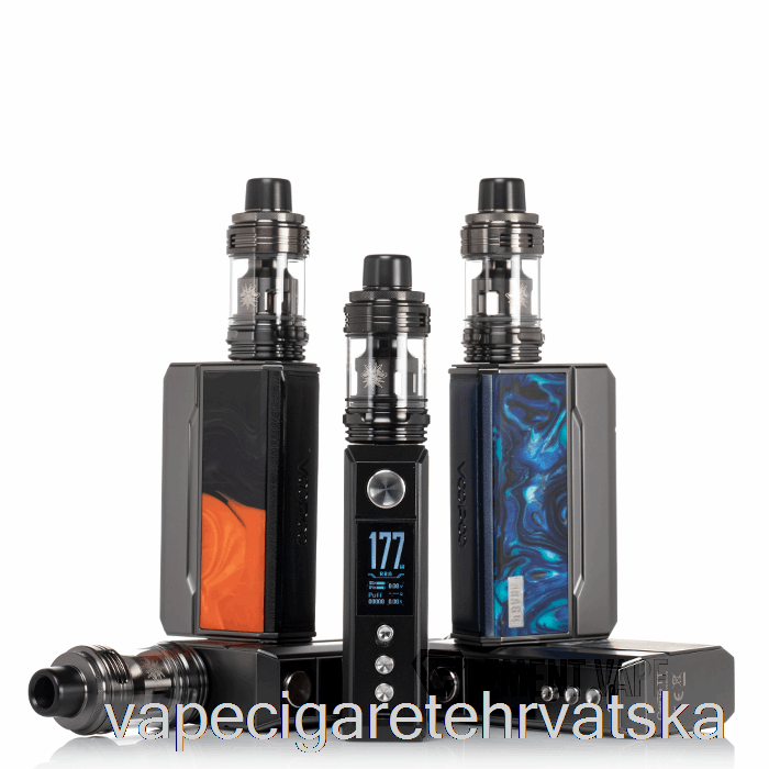 Vape Cigarete Voopoo Drag 4 177w Starter Kit Gun Metal + Ocean Blue